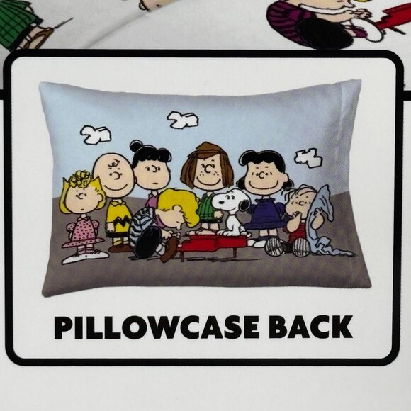 PEANUTS Snoopy Twin Size Sheet Set (Charlie Brown Lucy Linus and the gang) - Picture 4 of 7